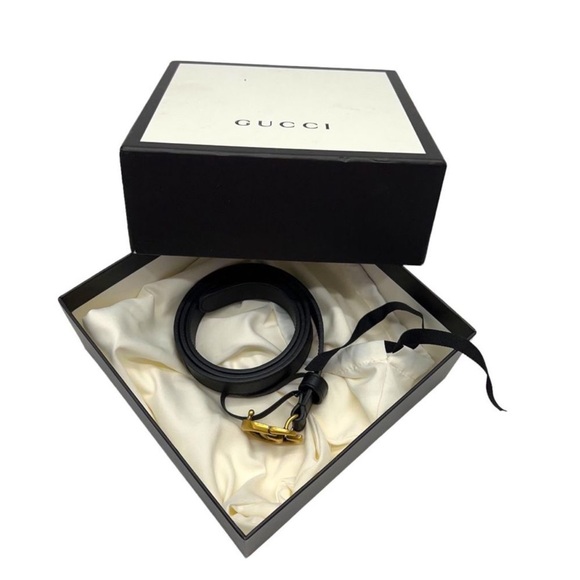 Authentic Gucci Marmount Belt
Black leather with gold hardware
Size 85/34\
